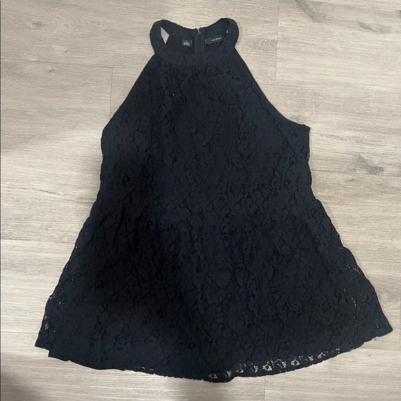 Halogen Tops - Halogen Black Lace‎ Halter Top, Size Medium